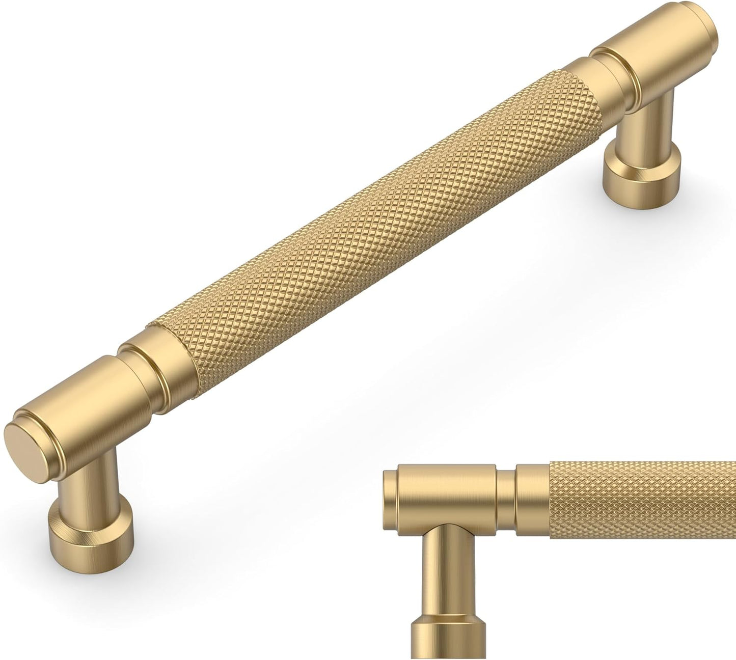 Champagne Bronze Knurled Cabinet Pulls for Stylish Home Decor