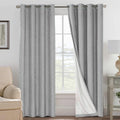 Linen Blackout Curtains 84 in Pair - 100% Blackout Dove Gray
