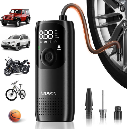 KEPEAK Cordless Tire Inflator - 150PSI Portable Pump