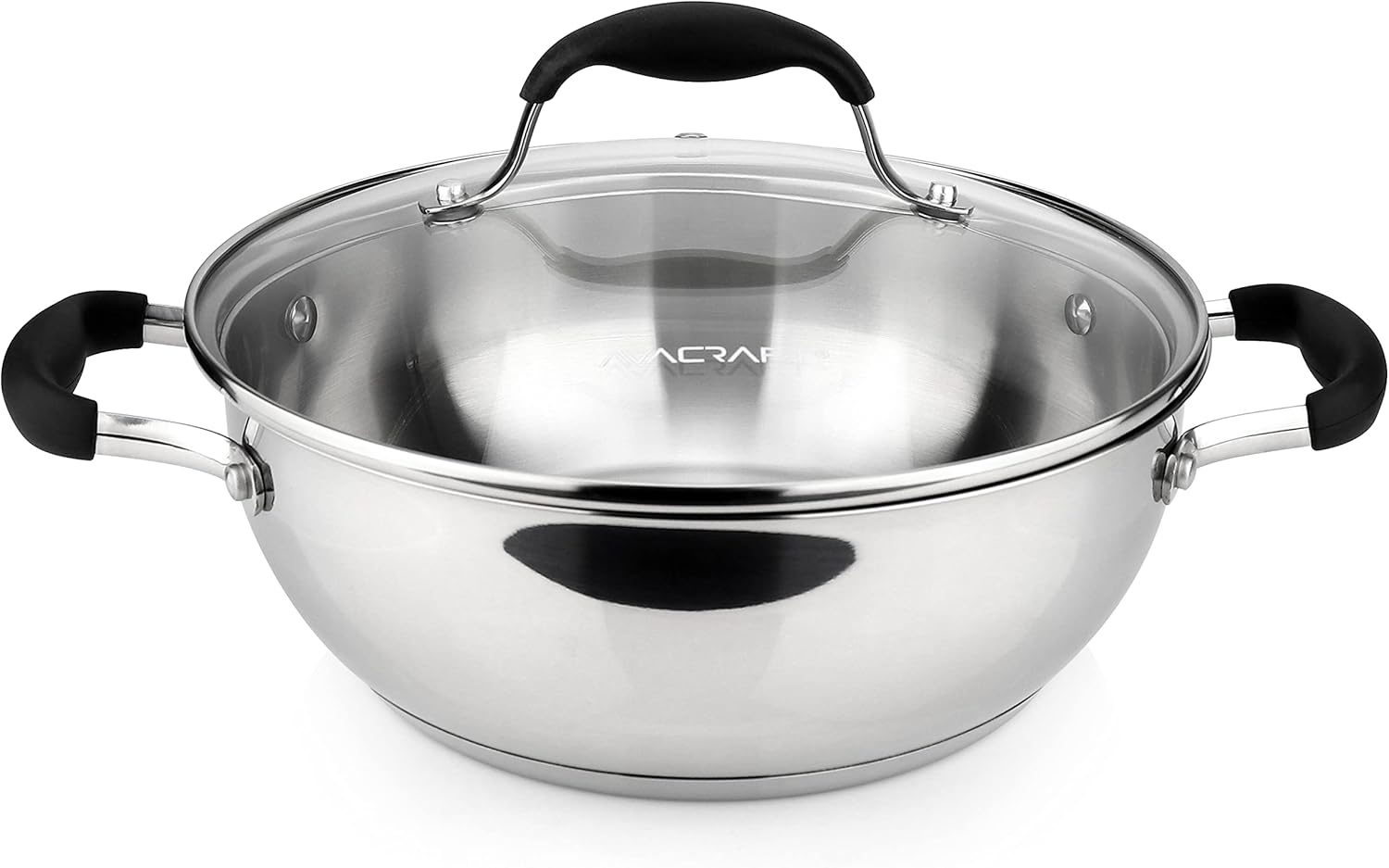 AVACRAFT 9 Inch Stainless Steel Everyday Pan for Versatile Cooking
