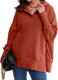 Womens Oversized Hooded Sweatshirt Tunic - Cozy Fleece Pullover