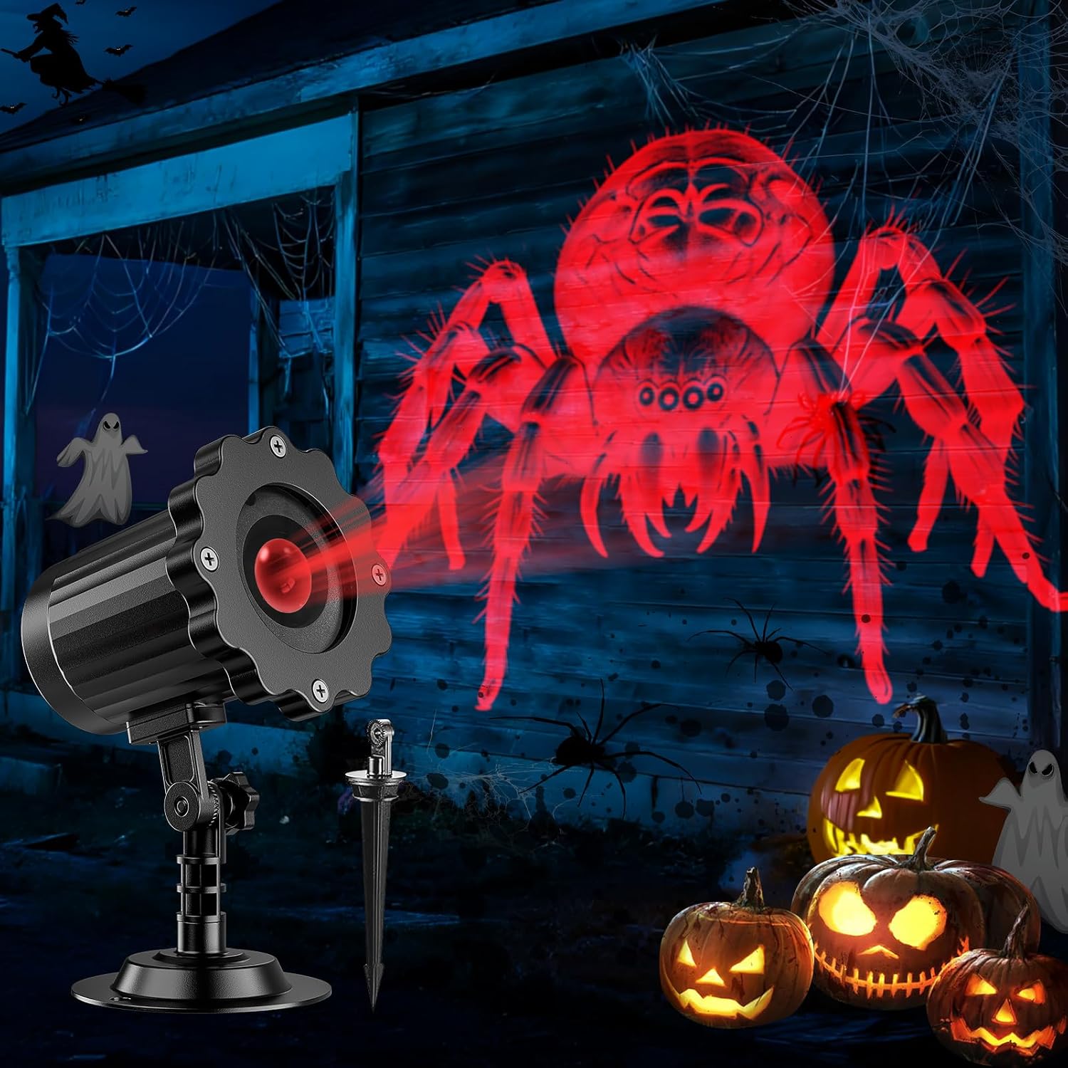 3D Dynamic Halloween Projector Lights for Spooky Decor