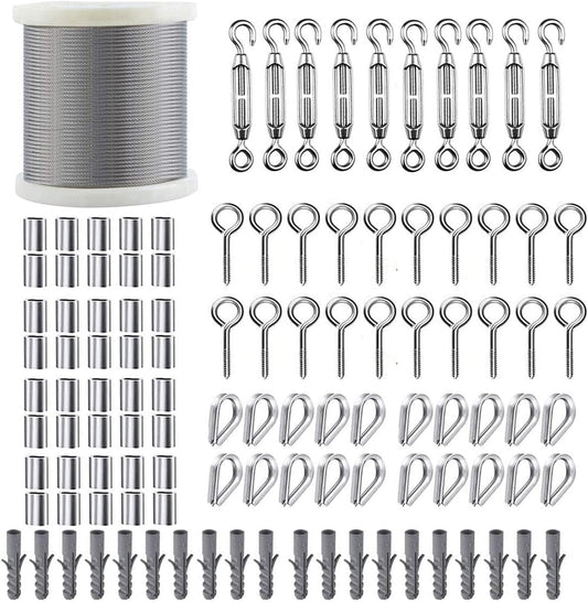 1/16 Stainless Steel Wire Rope Turnbuckle Kit for Versatile Use
