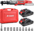 AOBEN 21V Cordless Ratchet Wrench Kit with Powerful Torque