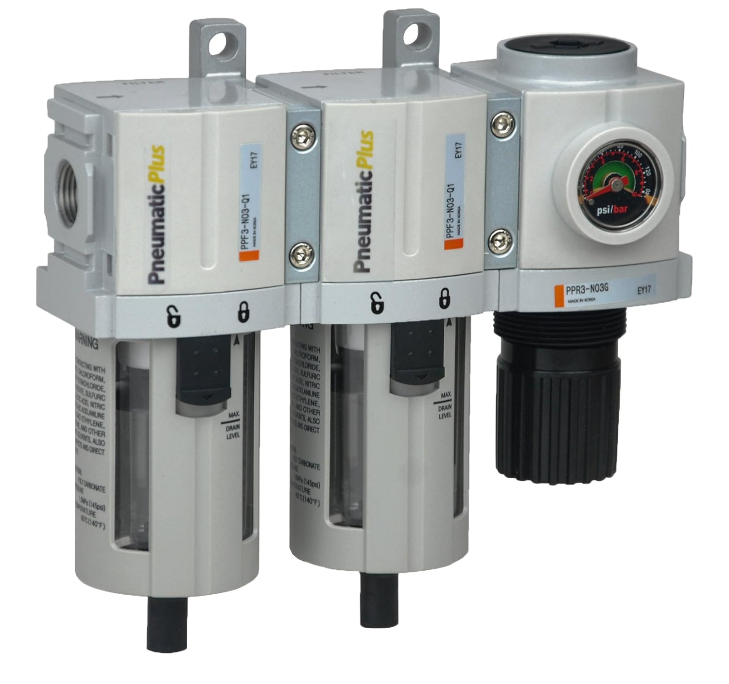 3-Stage Air Drying System by PneumaticPlus - Clean, Dry, Regulated Air