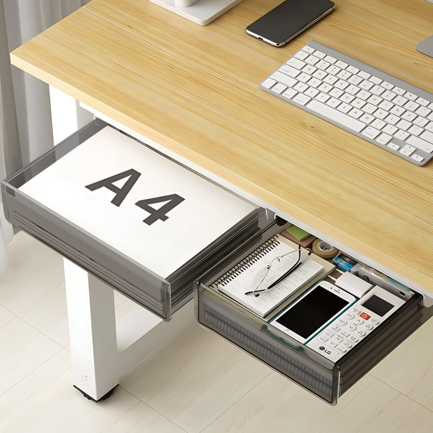Hidden Desk Drawer Duo - Max Organization