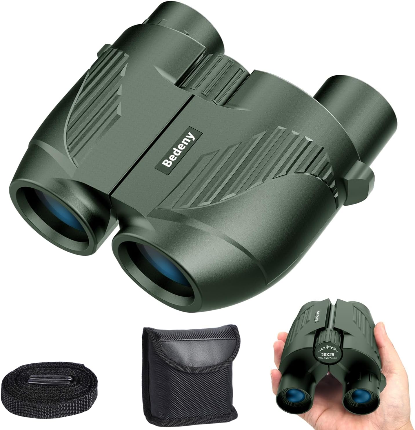 High Power 20x25 Binoculars for Adults and Kids - Compact Design