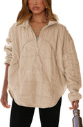 Daacee 2025 Oversized Lightweight Quilted Pullover Jacket - Cozy