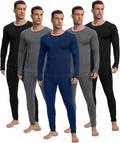 Patelai Men's Thermal Underwear Fleece Base Layer Set for Winter