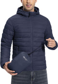 Mens Lightweight Packable Puffer Jacket Hooded - Packable Warm