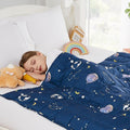 HOSUKKO Weighted Blanket 5 lb Navy Starry Sky - Cozy Calm for Kids
