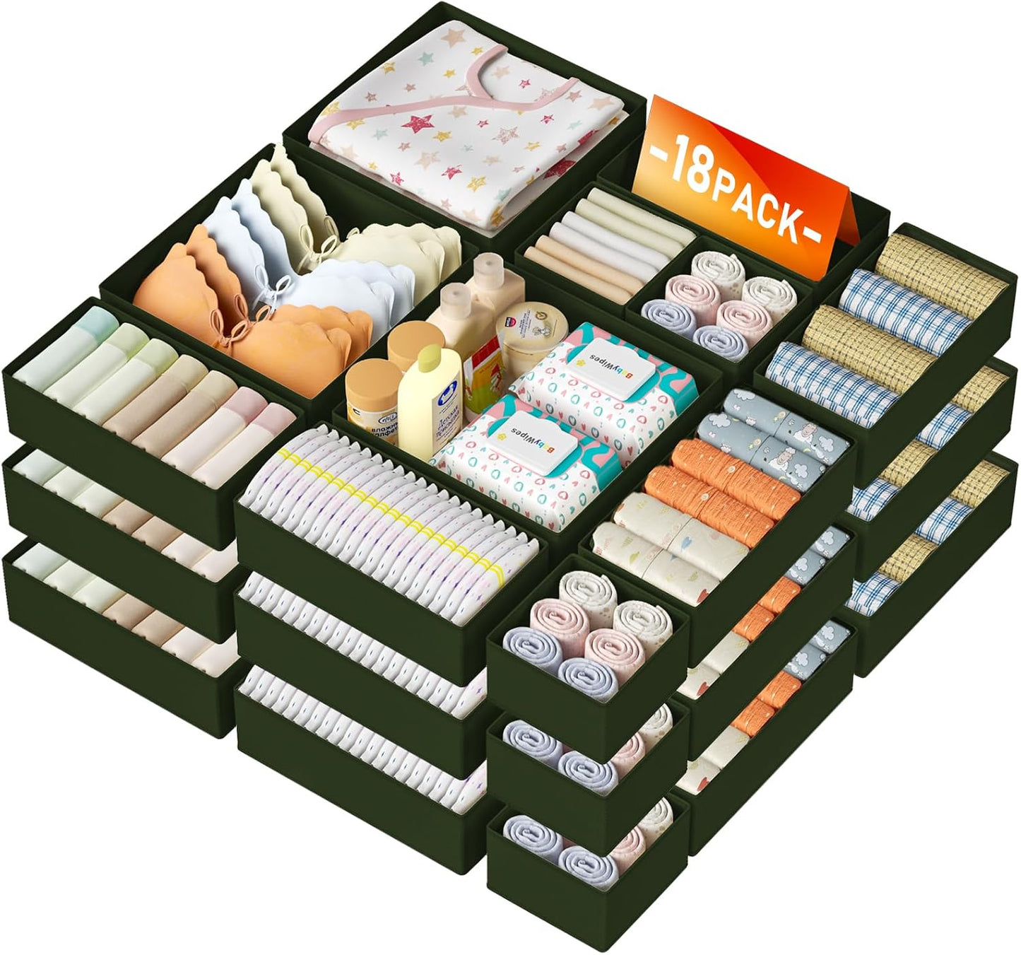 DIMJ Drawer Organizer Clothes Storage for Efficient Nursery