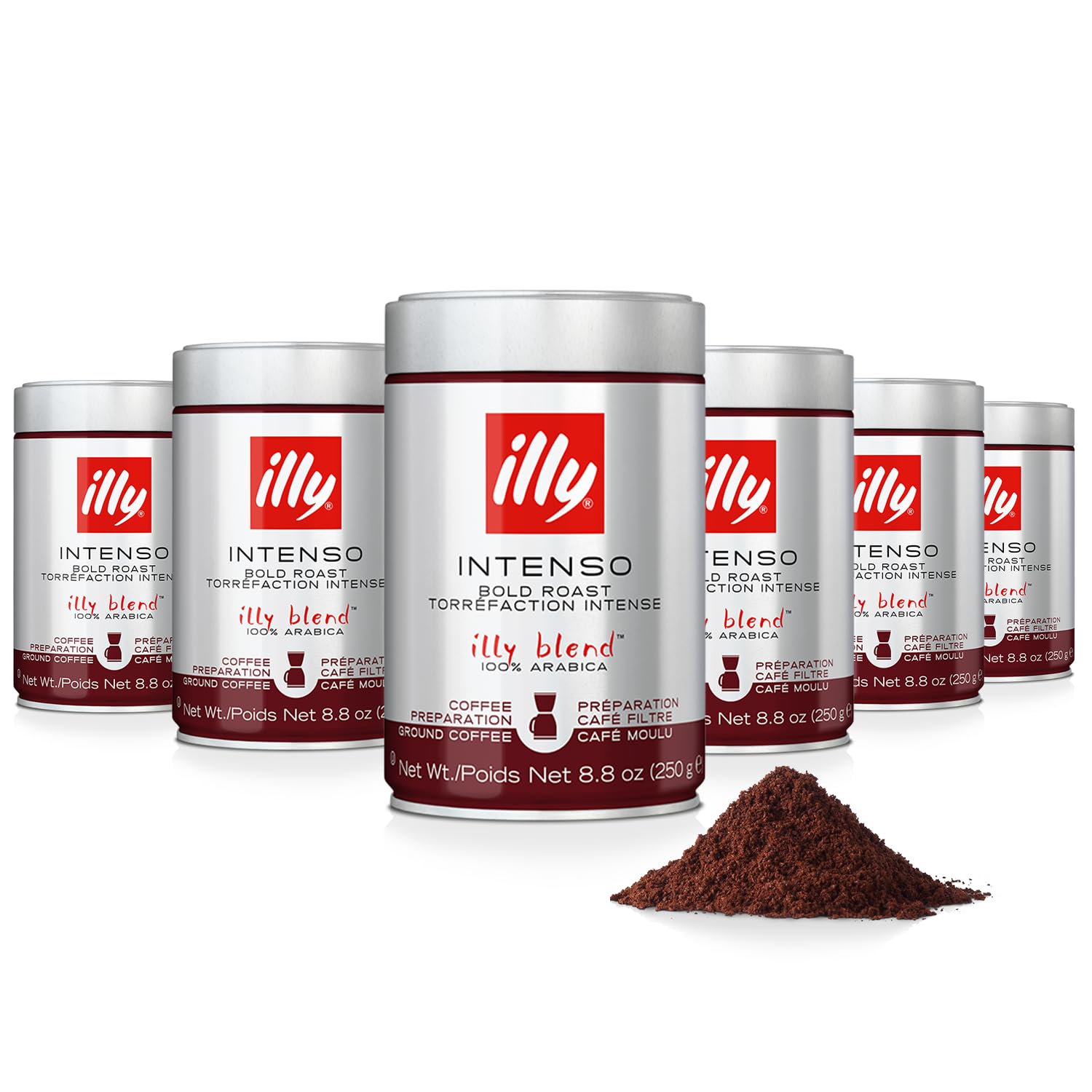 Illy Ground Drip Coffee Intenso Bold Roast for Flavorful Brews