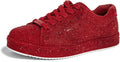 Platform Rhinestone Glitter Sneakers for Women - Sparkly Bridal Shoes