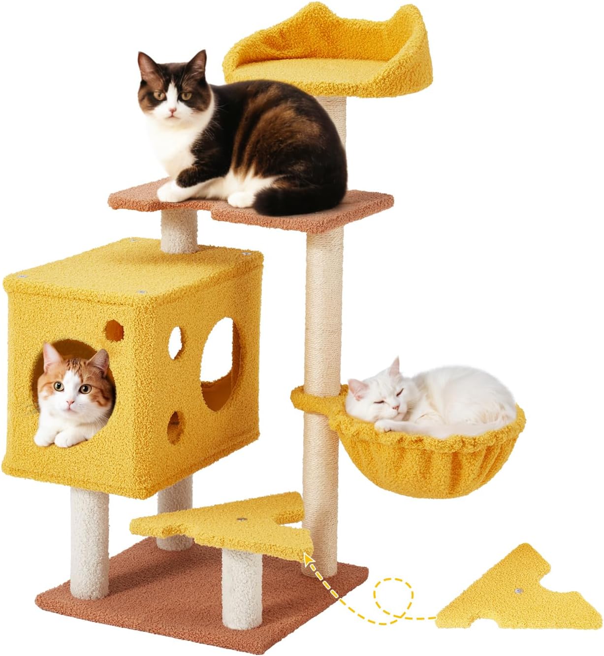 Erinnyees Cat Tree 36.6 Inches Stylish Indoor Cat Tower