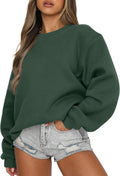 Womens Oversized Fleece Crewneck Sweatshirt - Cozy Y2K Fit