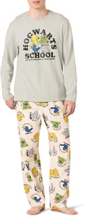 Mens Flannel Pant and Long-Sleeve T-Shirt Pajama Set - Cozy, Durable