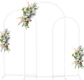 Wedding Arch Stand Set of 3 - Sturdy Metal Arched Backdrop Frames