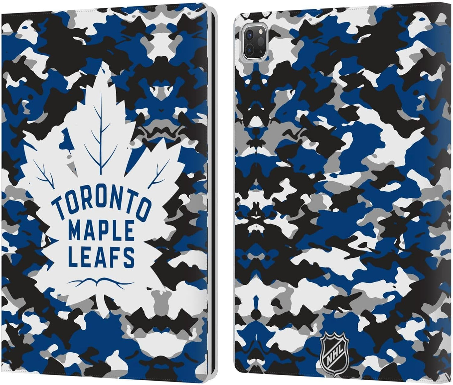 NHL Camouflage Toronto Maple Leafs Leather Wallet Case for iPad Pro