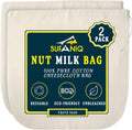 Premium 100% Cotton Nut Milk Bags - 2 Pack