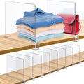 Shelf Dividers for Closet Organization and Storage - Clear Acrylic 10