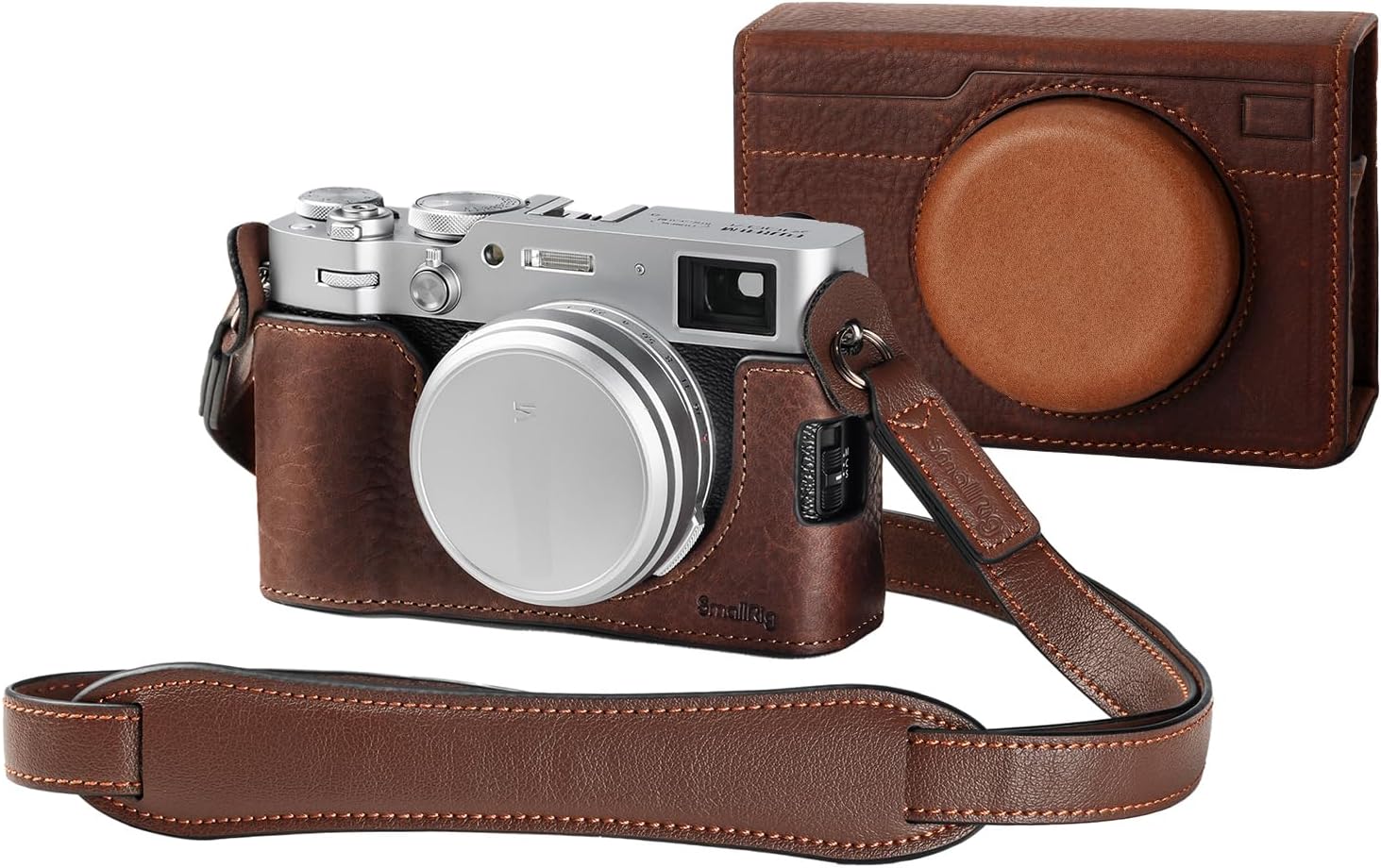 SMALLRIG Leather Case Kit for FUJIFILM X100VI - Vintage Style