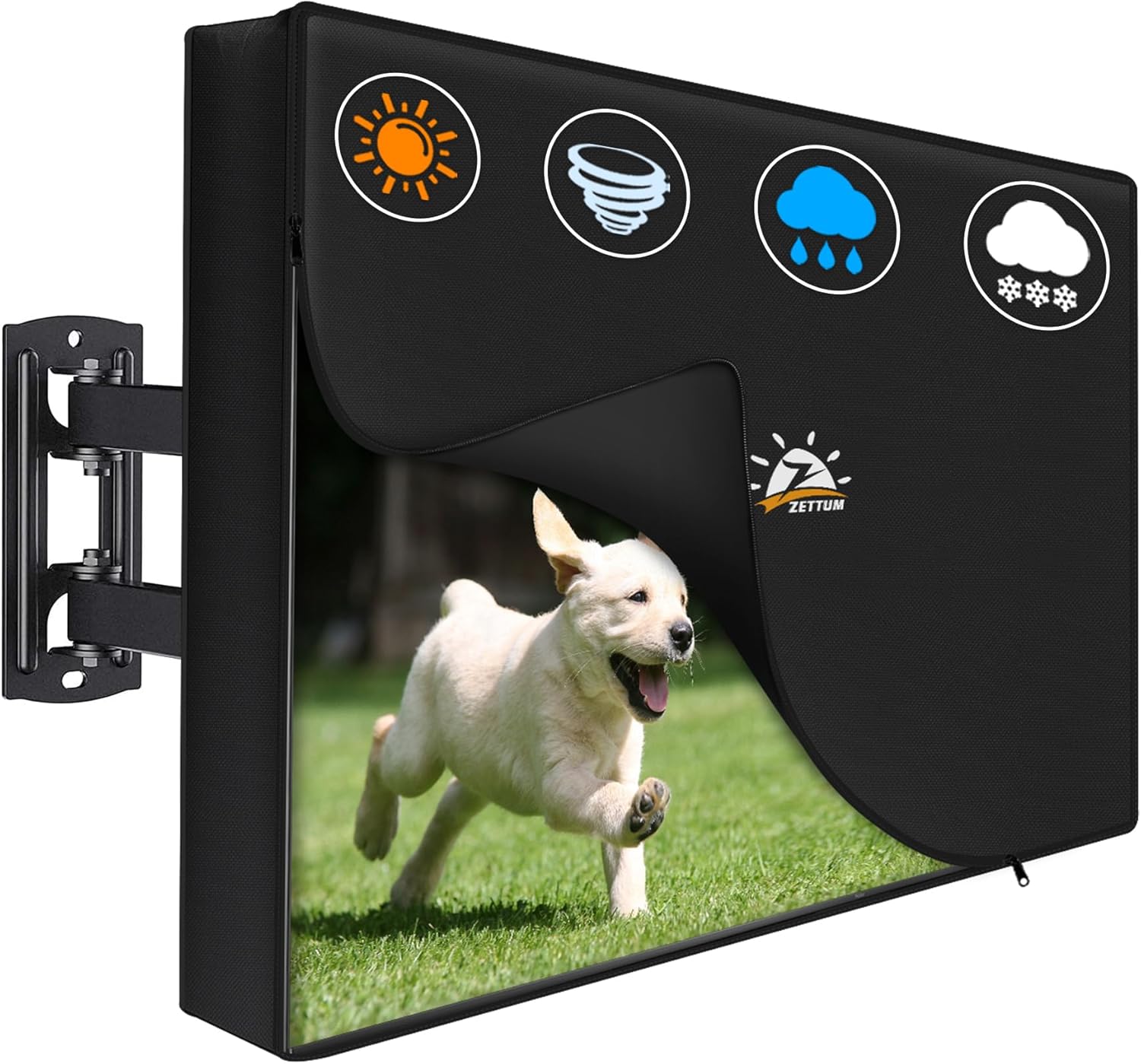 Zettum Outdoor TV Cover 75 Inch for Weatherproof Protection