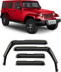 Voron Glass In-Channel Rain Guards for Jeep Wrangler JK 2007-2018 - 4