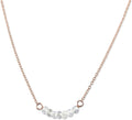 Birthstone Bar Necklace for Women - Personalized 14k Rose Gold Fill