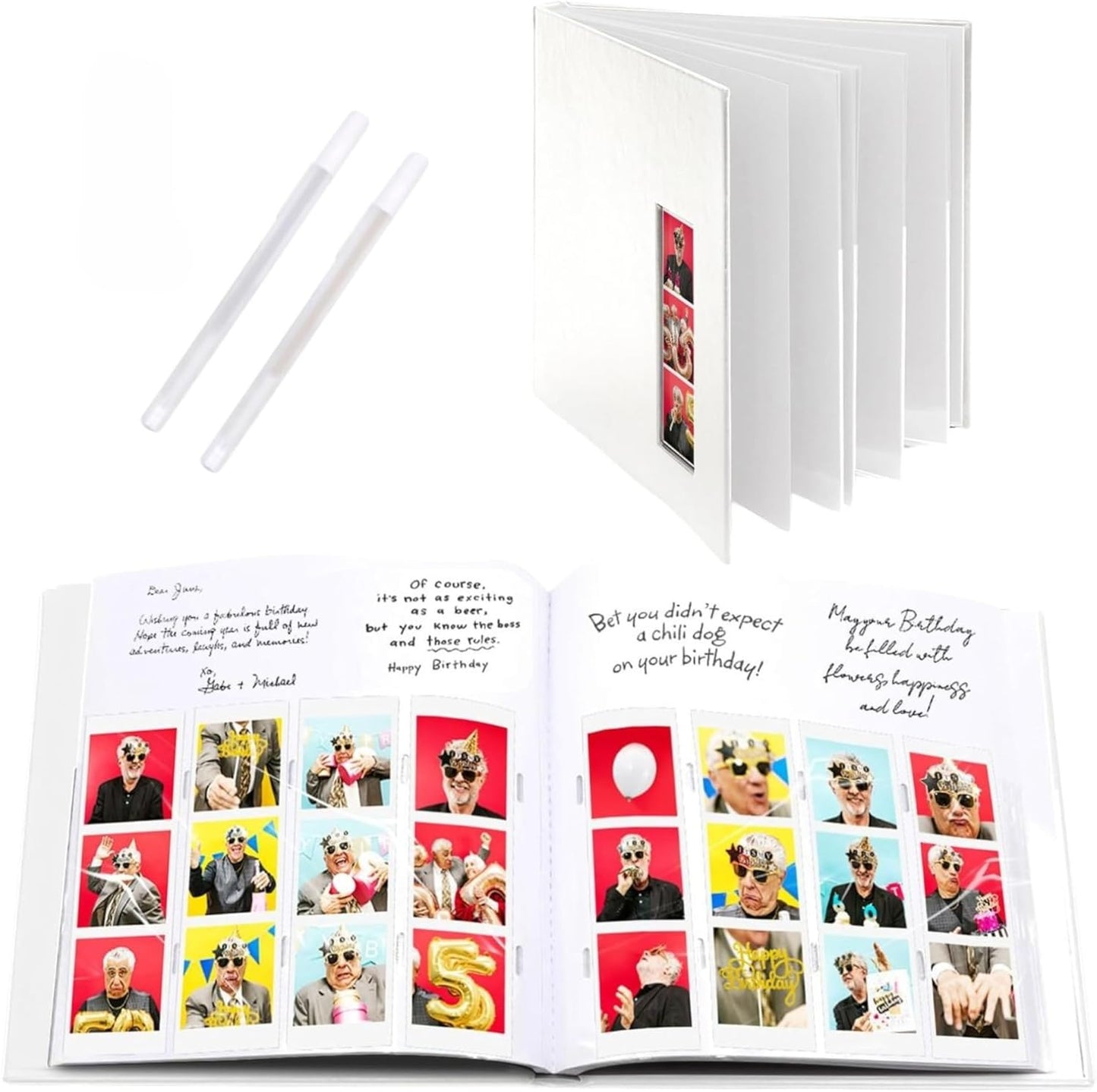PBF Photo Booth Album with Clear Picture Inserts for Memories