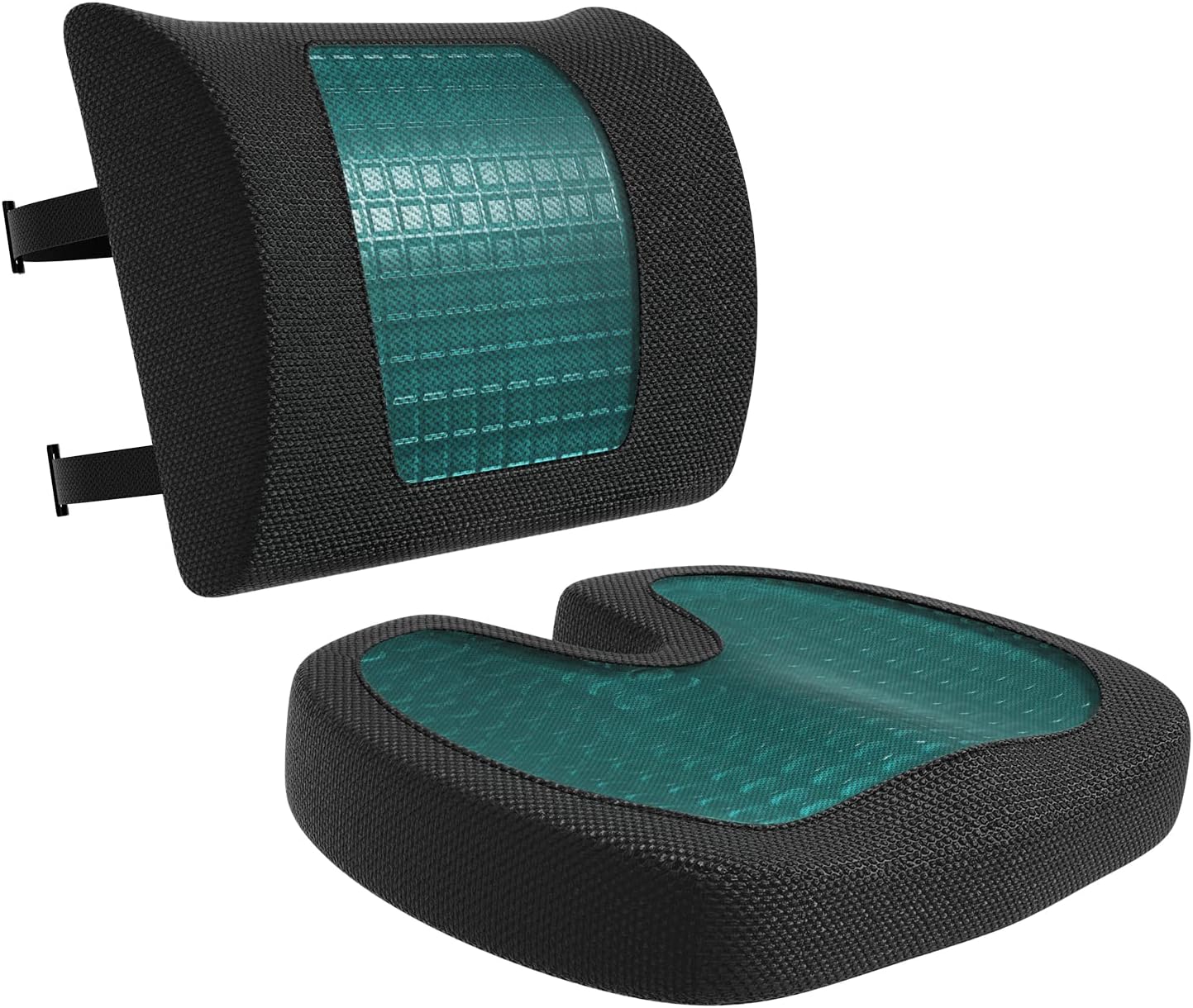 Comfortable Seat Cushion & Lumbar Support for Office Chairs