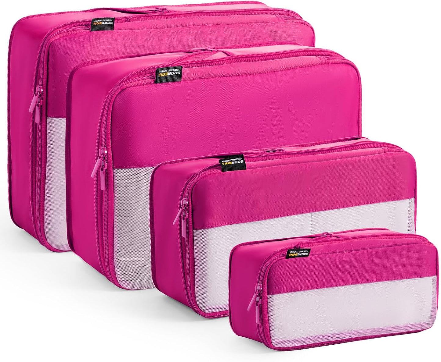 SOARSAIL 4 Set Compression Packing Cubes for Travel