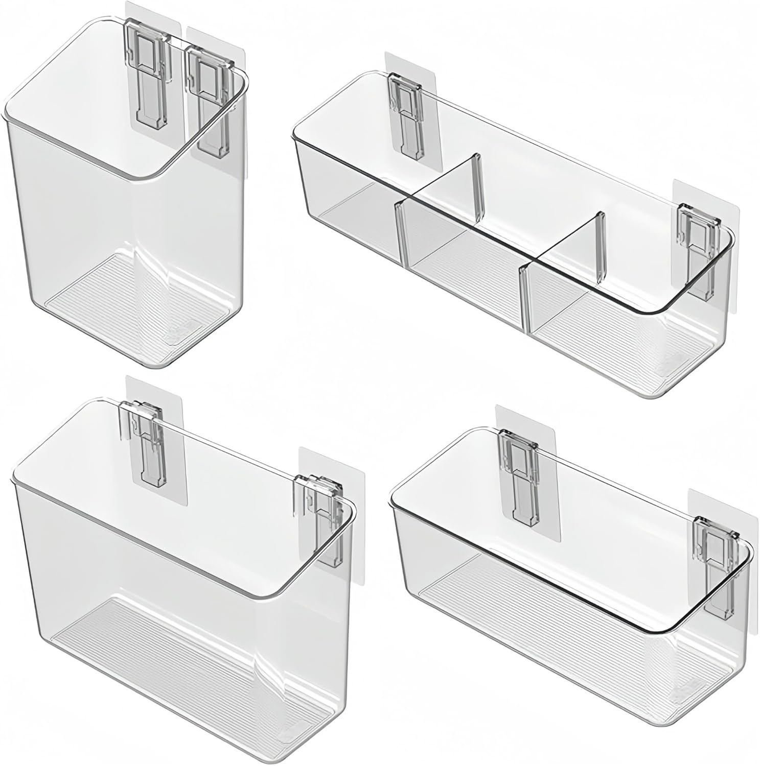 Vacane 4 Pack Plastic Over Cabinet Door Organizer for Storage