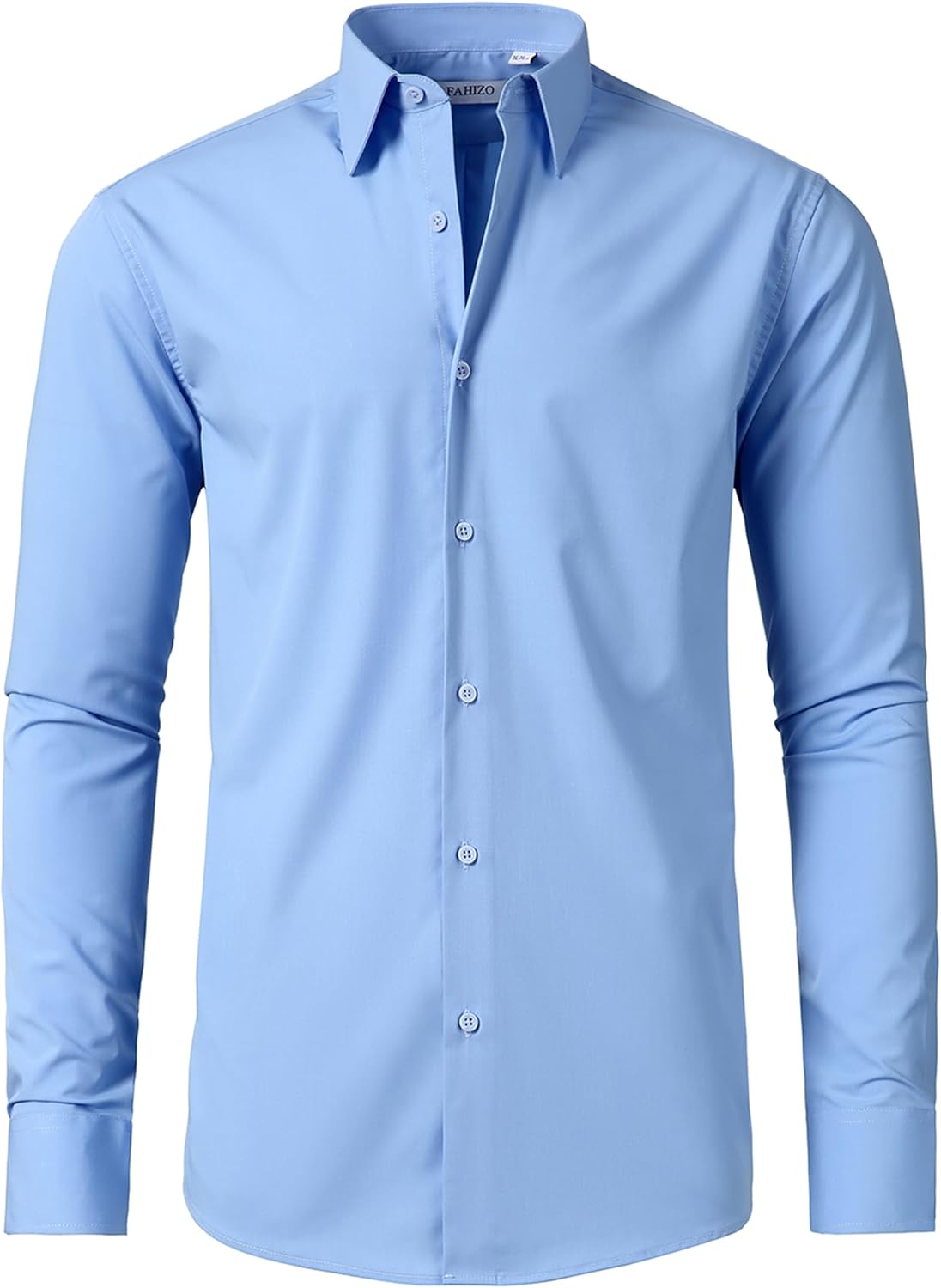 FAHIZO Men's Dress Shirt: Stylish Casual Long Sleeve Button Up