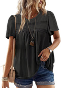 Breezy Women's Crewneck Striped Shirts for Casual Summer Wear