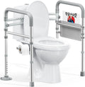 Toilet Safety Rails for Seniors Adjustable Height & Width - Stable