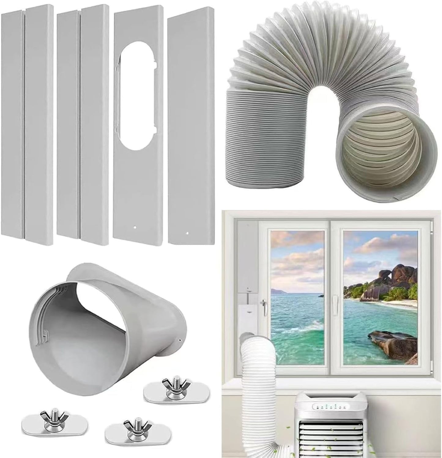 Adjustable Window Vent Kit for Portable AC - Easy Installation!