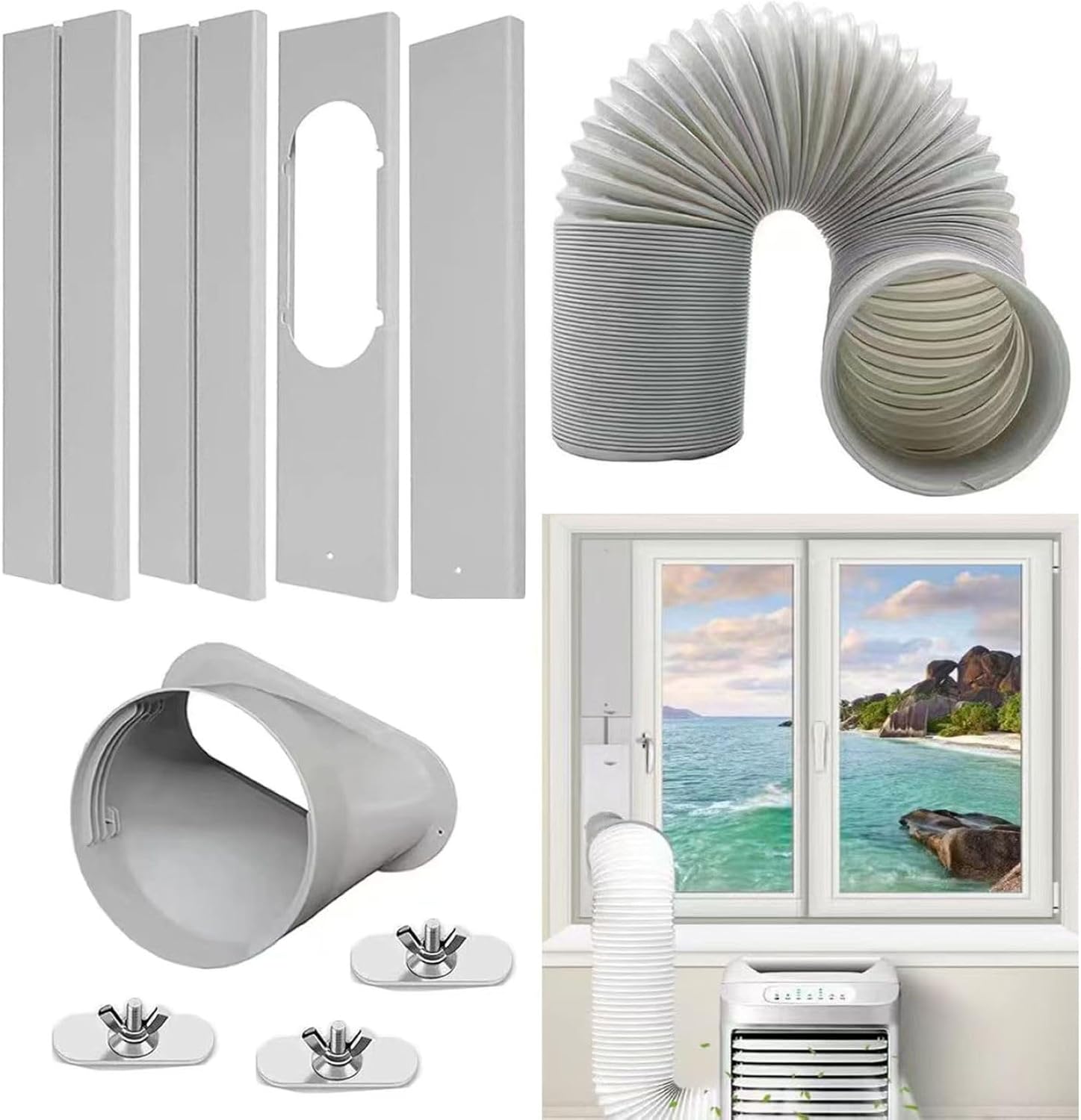 Adjustable Window Vent Kit for Portable AC - Easy Installation!