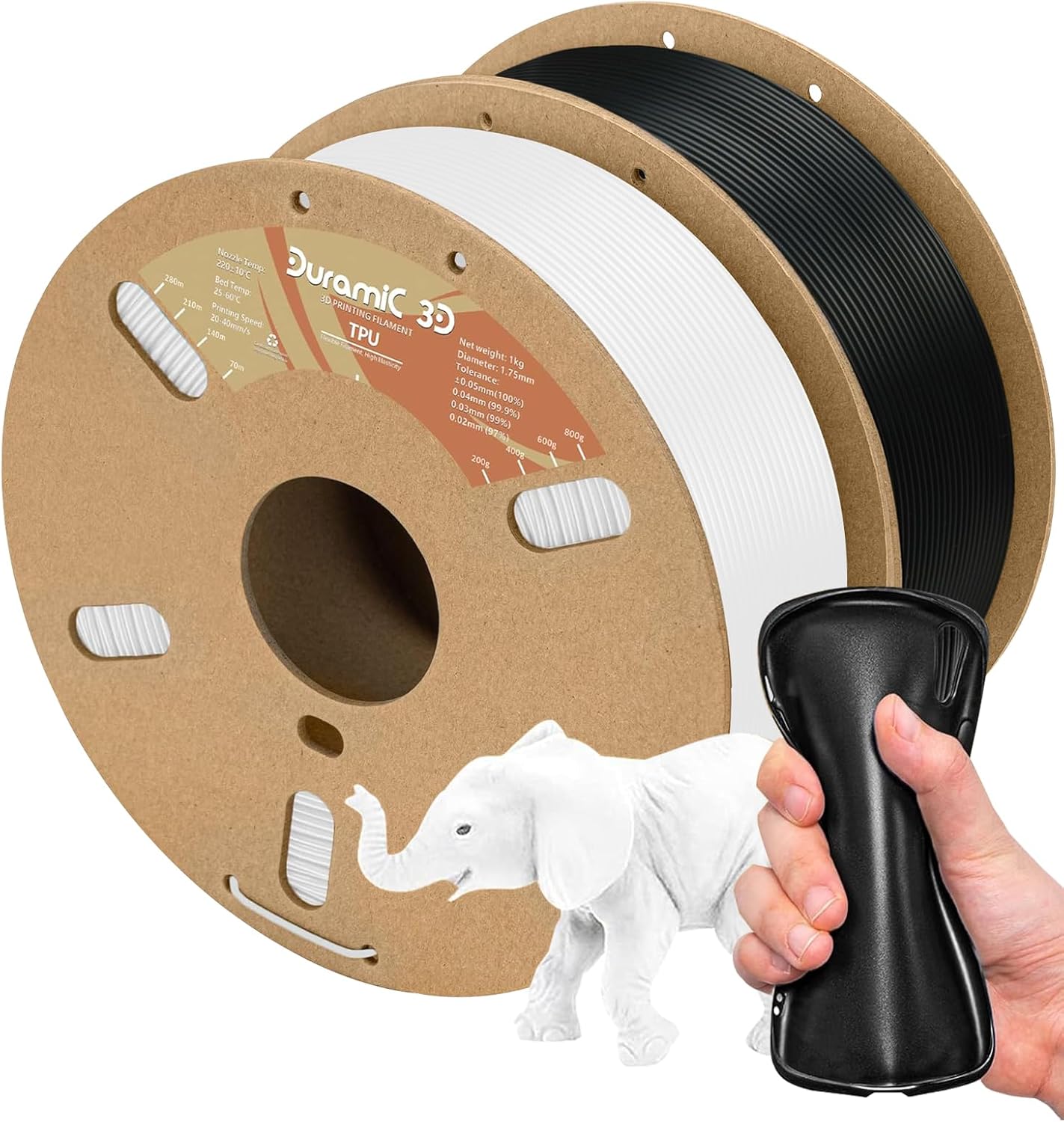 DURAMIC 3D TPU Filament 1.75mm for Flexible 3D Printing
