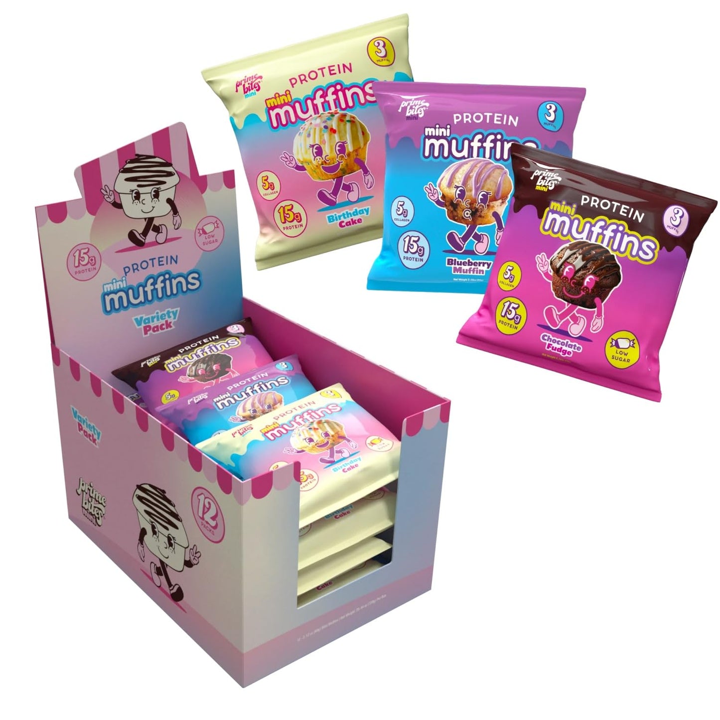 Prime Bites Minis Protein Muffins - High Protein Low Sugar Snack