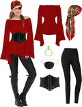 Pirate Costume For Women With Accessories - Full Renaissance Outfit 1