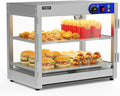 2-Tier Food Warmer Pizza Warmer - Countertop Display with LED Lighting