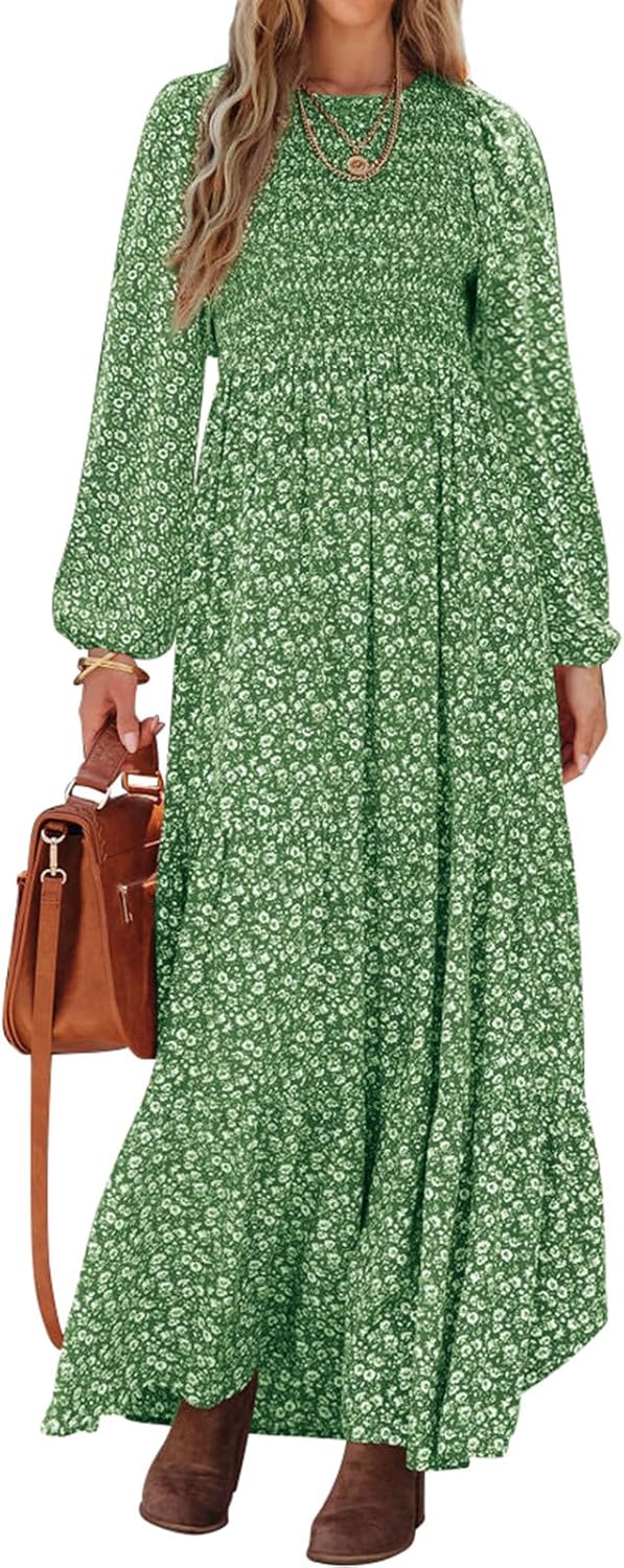 PRETTYGARDEN Women's Floral Maxi Dress for Casual Elegance