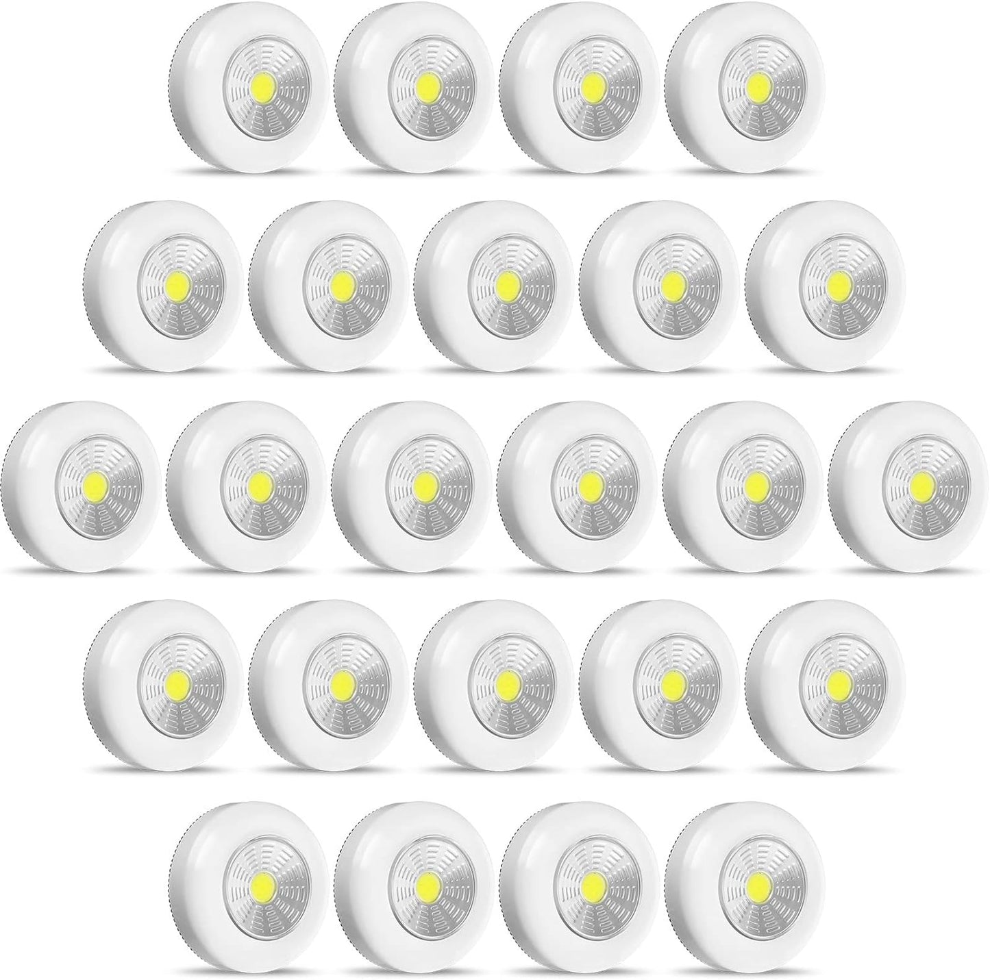 Macarrie 24 Pcs Push Tap Light - Mini Night Touch LED Puck Lamp
