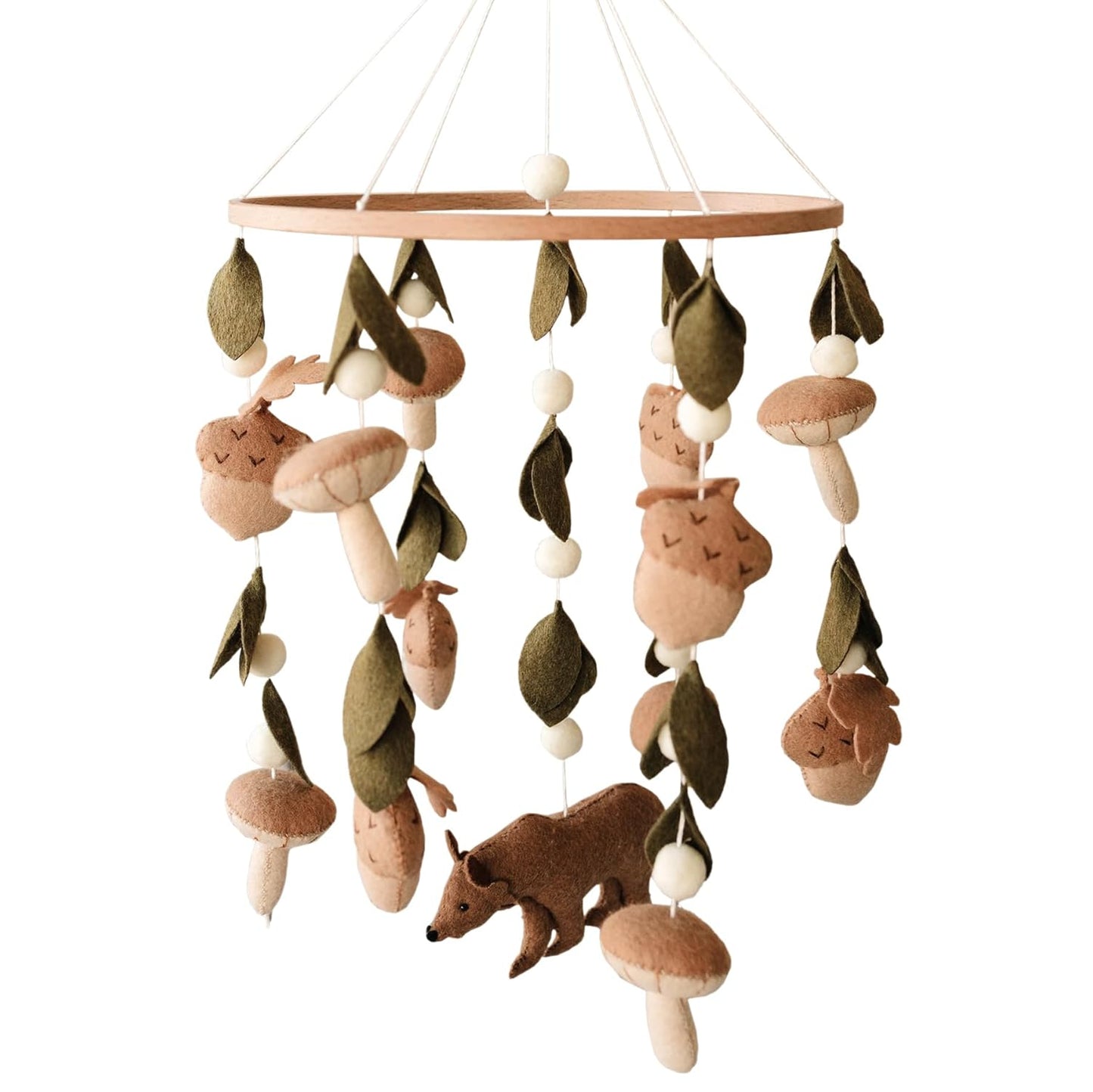 Bear Crib Mobile - Unique Magic Forest Nursery Decor for Kids