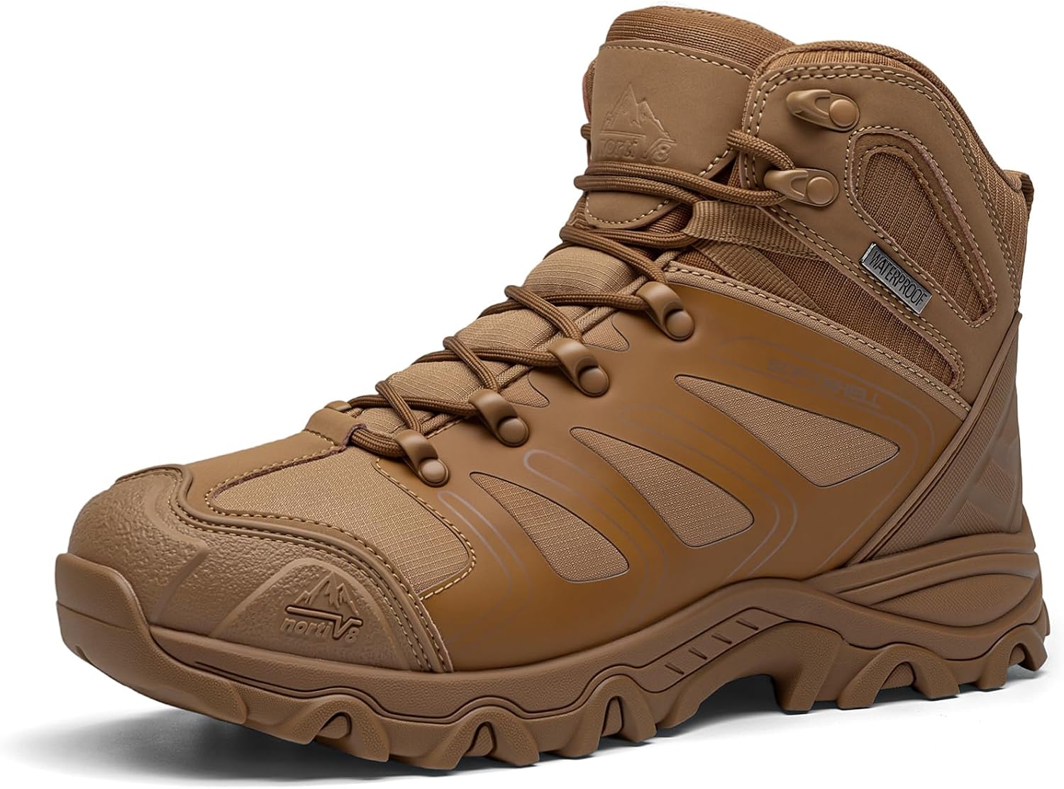 NORTIV 8 Men's Ankle High Waterproof Hiking Boots for Comfort