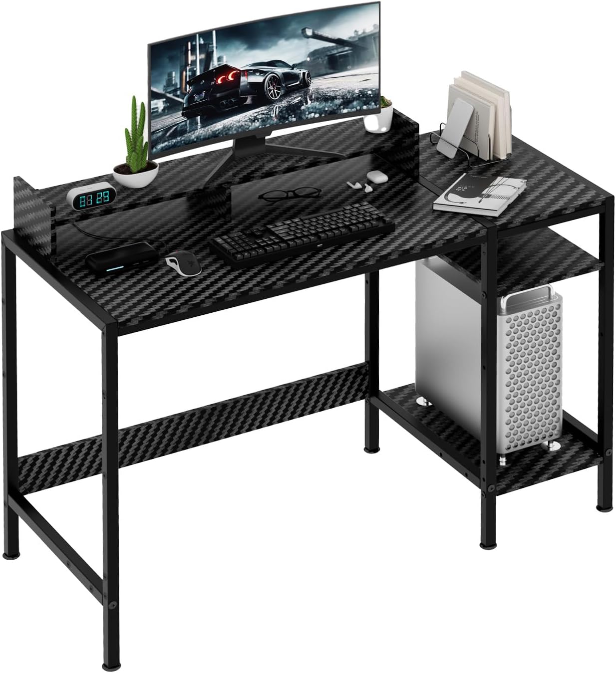 Computer Desk with Storage - 47 Inch Modern Home Office Desk