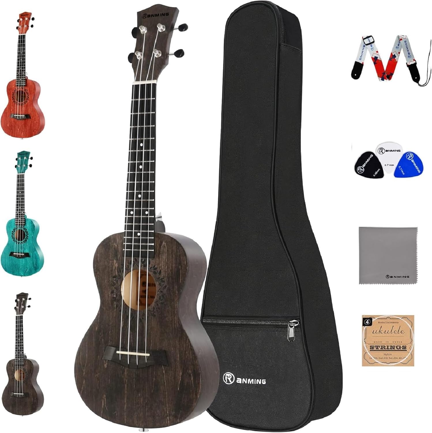 RANMING Ukulele Wood Concert Ukulele for Beginners 23 Inch