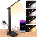 Power Strip with LED Desk Lamp and USB-C Ports - Compact 10 ft Combo