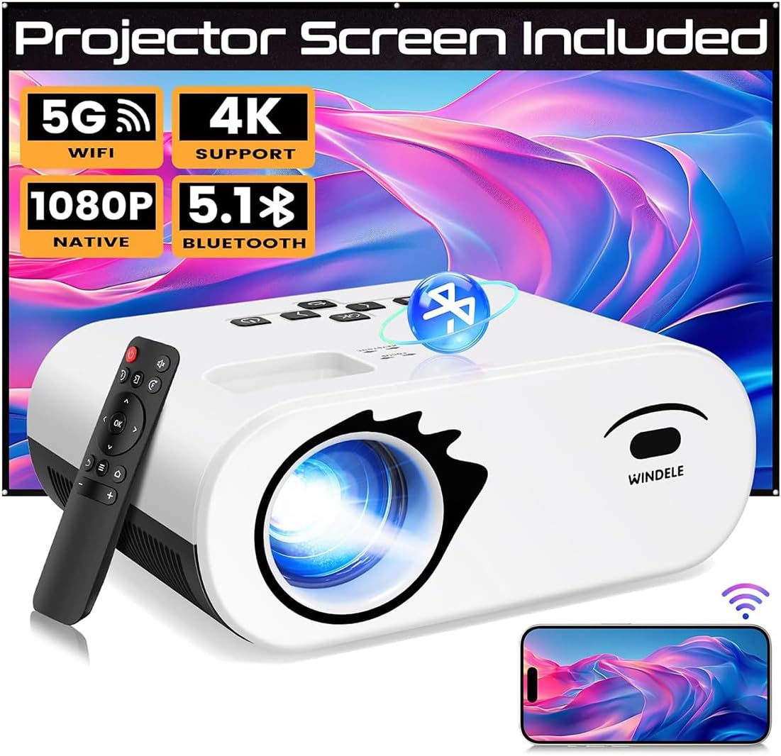 Portable 1080P WiFi Projector: Lag-Free Streaming